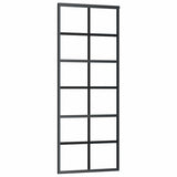 Vidaxl schuifdeur met beslag 76x205 cm esg-glas en aluminium - afbeelding 3