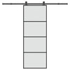 Vidaxl schuifdeur met beslag 76x205 cm esg-glas en aluminium