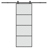 Vidaxl schuifdeur met beslag 76x205 cm esg-glas en aluminium - afbeelding 1