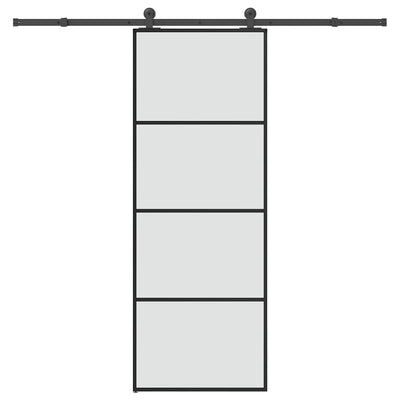 Vidaxl schuifdeur met beslag 76x205 cm esg-glas en aluminium