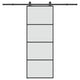 Vidaxl schuifdeur met beslag 76x205 cm esg-glas en aluminium