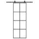 Vidaxl schuifdeur met beslag 76x205 cm esg-glas en aluminium