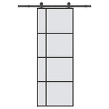 Vidaxl schuifdeur met beslag 76x205 cm esg-glas en aluminium - afbeelding 1