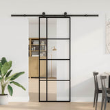 Vidaxl schuifdeur met beslag 76x205 cm esg-glas en aluminium - afbeelding 2