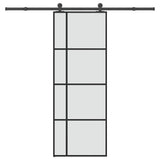 Vidaxl schuifdeur met beslag 76x205 cm esg-glas en aluminium - afbeelding 1