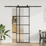 Vidaxl schuifdeur met beslag 76x205 cm esg-glas en aluminium - afbeelding 2