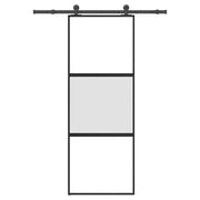 Vidaxl schuifdeur met beslag 76x205 cm gehard glas en aluminium - afbeelding 1