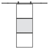 Vidaxl schuifdeur met beslag 76x205 cm gehard glas en aluminium - afbeelding 1