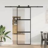 Vidaxl schuifdeur met beslag 76x205 cm gehard glas en aluminium - afbeelding 2