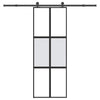 Vidaxl schuifdeur met beslag 76x205 cm gehard glas en aluminium