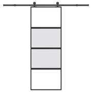 Vidaxl schuifdeur met beslag 76x205 cm gehard glas en aluminium - afbeelding 1