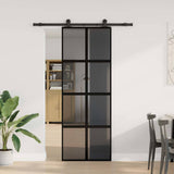 Vidaxl schuifdeur met beslag 76x205 cm gehard glas en aluminium - afbeelding 2