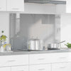 Vidaxl keuken spatscherm lichtgrijs 100 x 60 cm gehard glas