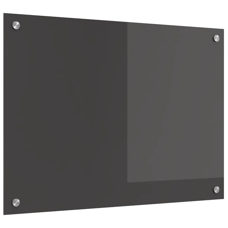 Vidaxl keuken spatscherm donkergrijs 70 x 50 cm gehard glas