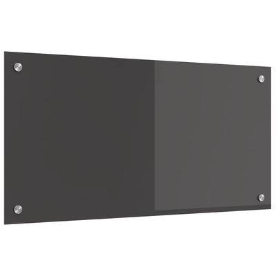 Vidaxl keukenachterwand donkergrijs 80 x 40 cm gehard glas