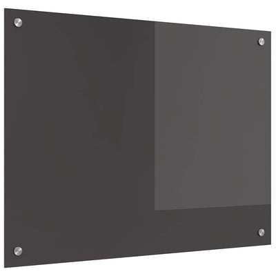 Vidaxl keukenachterwand donkergrijs 80 x 60 cm gehard glas
