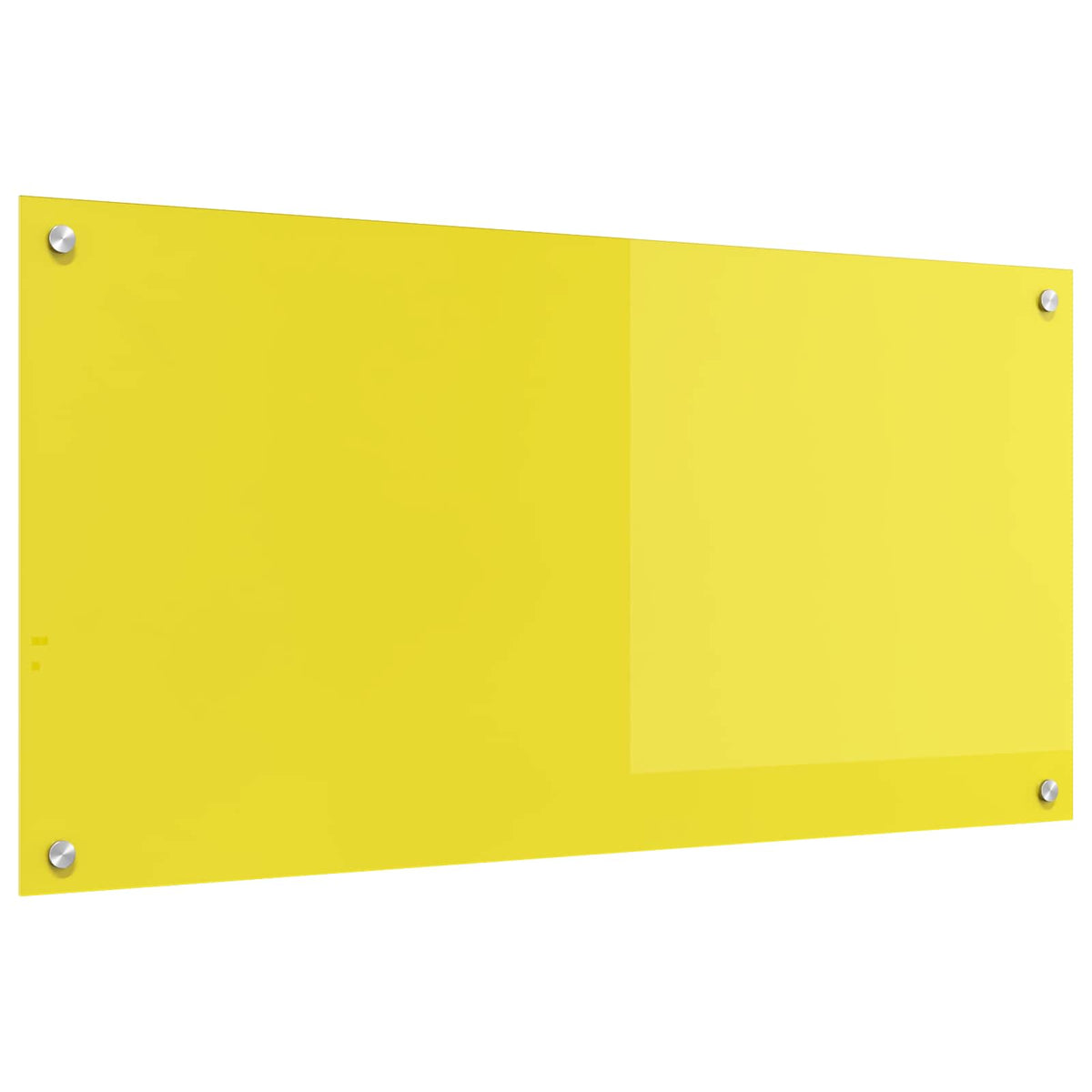 Vidaxl keuken spatscherm geel 100 x 50 cm gehard glas