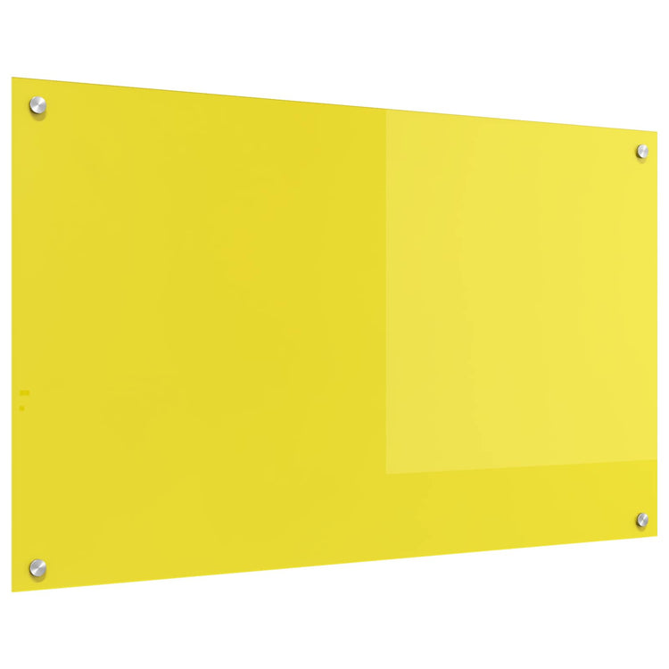 Vidaxl keuken spatscherm geel 100 x 60 cm gehard glas