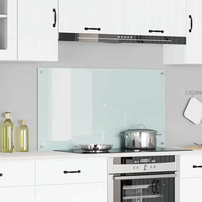 Vidaxl keukenachterwand wit 110 x 60 cm gehard glas