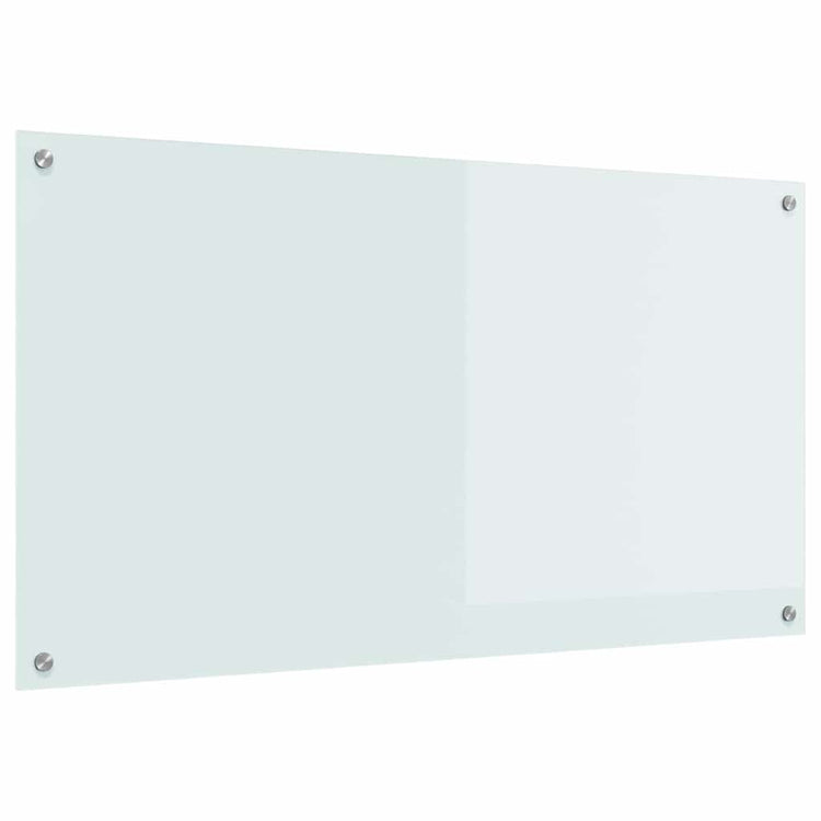 Vidaxl keuken spatscherm wit 110 x 60 cm gehard glas