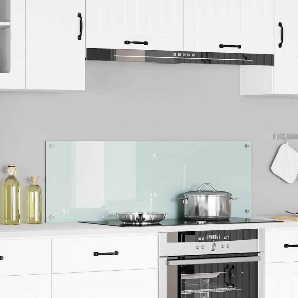 Vidaxl keukenachterwand wit 120 x 40 cm gehard glas