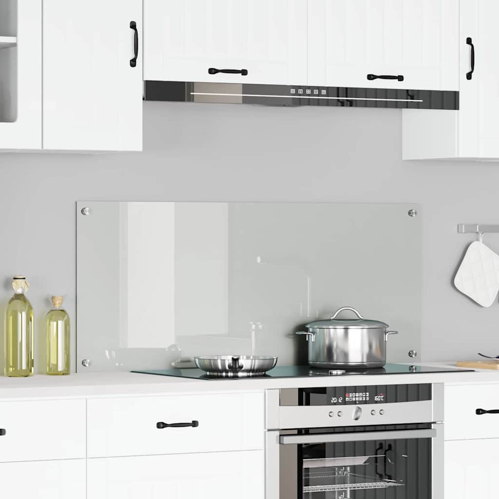 Vidaxl keukenachterwand doorzichtig 120 x 50 cm gehard glas