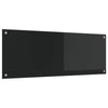Vidaxl keuken spatscherm zwart 110 x 40 cm gehard glas