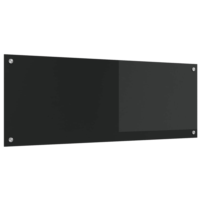 Vidaxl keuken spatscherm zwart 110 x 40 cm gehard glas