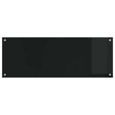 Vidaxl keukenachterwand zwart 110 x 40 cm gehard glas