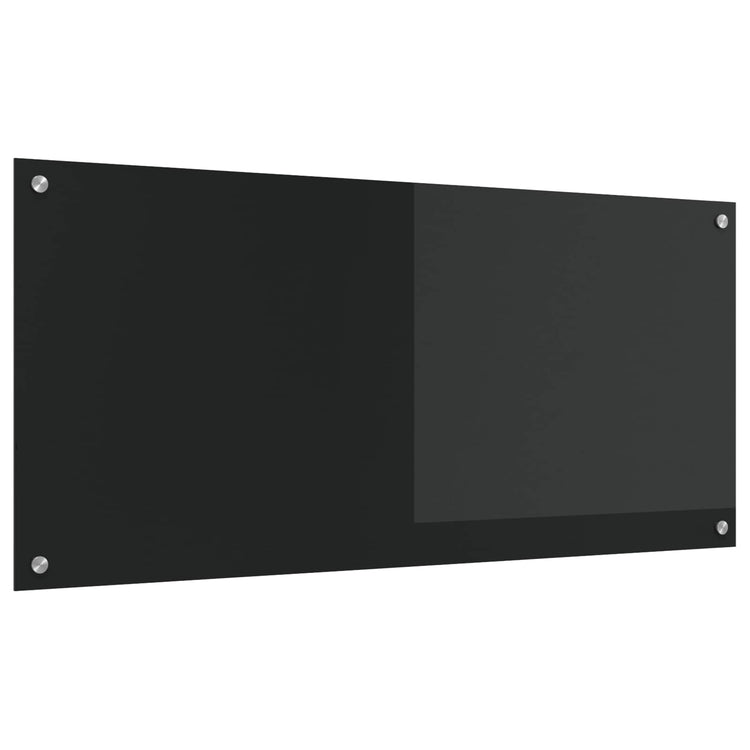 Vidaxl keukenachterwand zwart 110 x 50 cm gehard glas