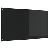 Vidaxl keukenachterwand zwart 110 x 60 cm gehard glas - afbeelding 1