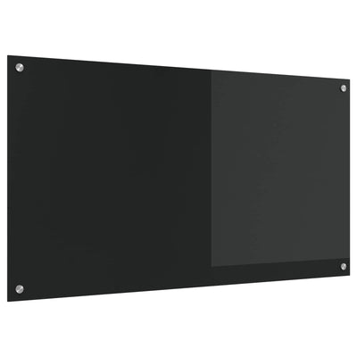Vidaxl keukenachterwand zwart 110 x 60 cm gehard glas