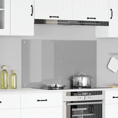 Vidaxl keukenachterwand lichtgrijs 110 x 60 cm gehard glas