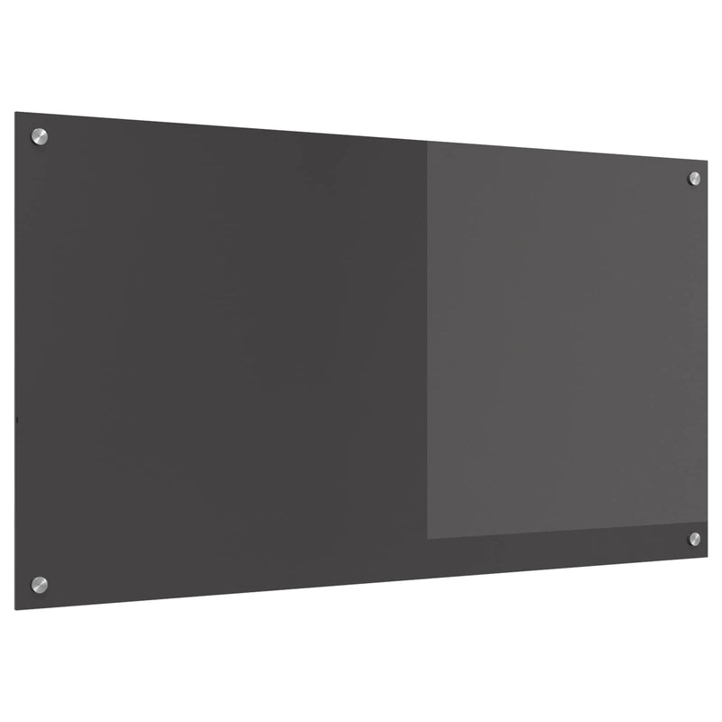 Vidaxl keuken spatscherm donkergrijs 110 x 60 cm gehard glas
