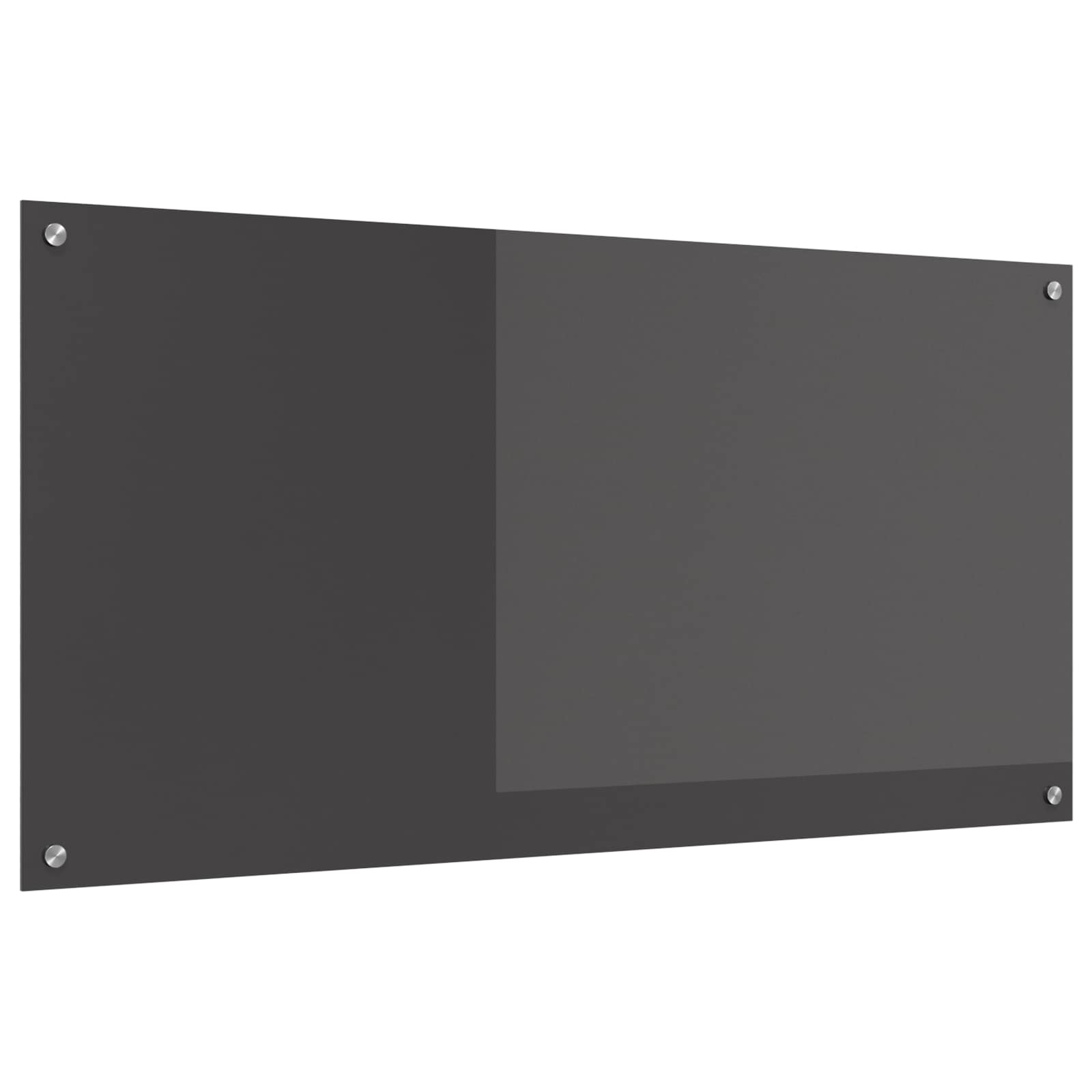 Vidaxl keuken spatscherm donkergrijs 120 x 60 cm gehard glas