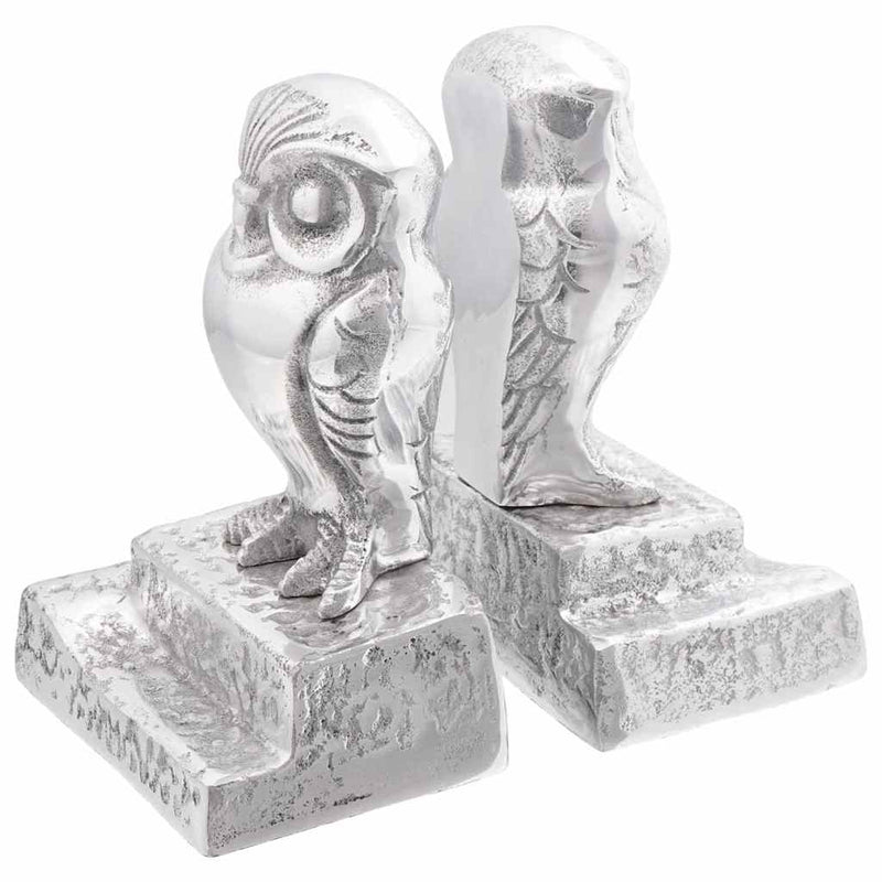 Vidaxl boekensteunen 2 pcs zilver 12 x 9 x 19 cm aluminium
