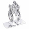 Vidaxl boekensteunen 2 pcs zilver 10 x 10 x 22 cm aluminium