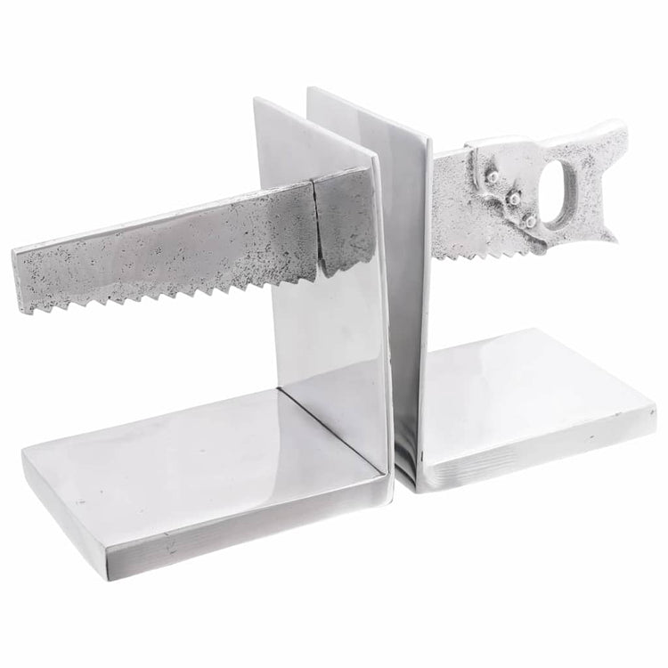 Vidaxl boekensteunen 2 st zilver 11 x 14 x 17,5 cm aluminium