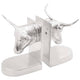 Vidaxl boekensteunen 2 st zilver 21,5 x 15,5 x 20 cm aluminium
