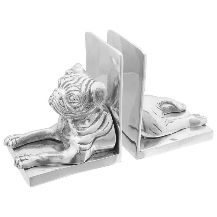 Vidaxl boekensteunen 2 st zilver 12 x 15 x 18 cm aluminium
