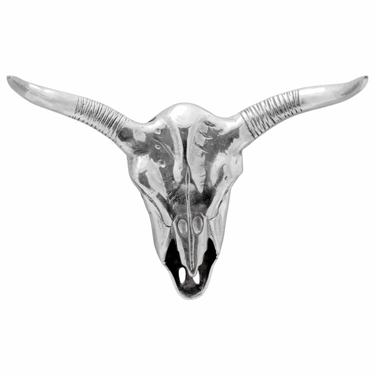 Vidaxl bullschedel zilver 49 x 10 x 36 cm aluminium