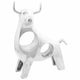 Vidaxl stierensculptuur zilver 22 x 9,5 x 34 cm aluminium