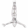 Vidaxl sculptuur zilver 22 x 8 x 25 cm aluminium