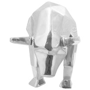 Vidaxl stierensculptuur zilver 74 x 23 x 30 cm aluminium - afbeelding 3