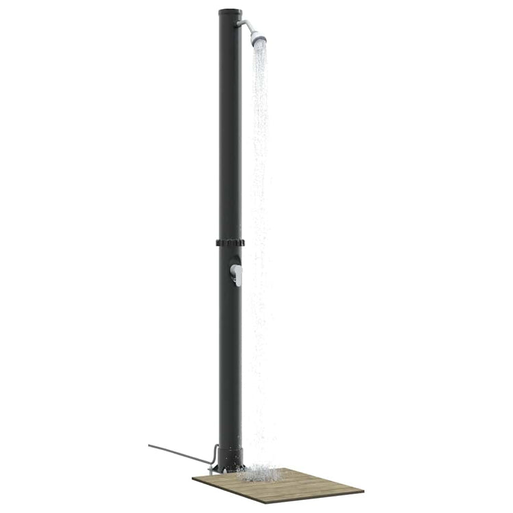 Vidaxl buitenzonne-douche zwart 217 cm pvc en aluminium