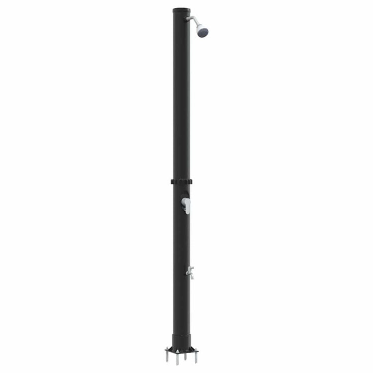 Vidaxl buitenzonne-douche 20 l pvc en aluminium zwart