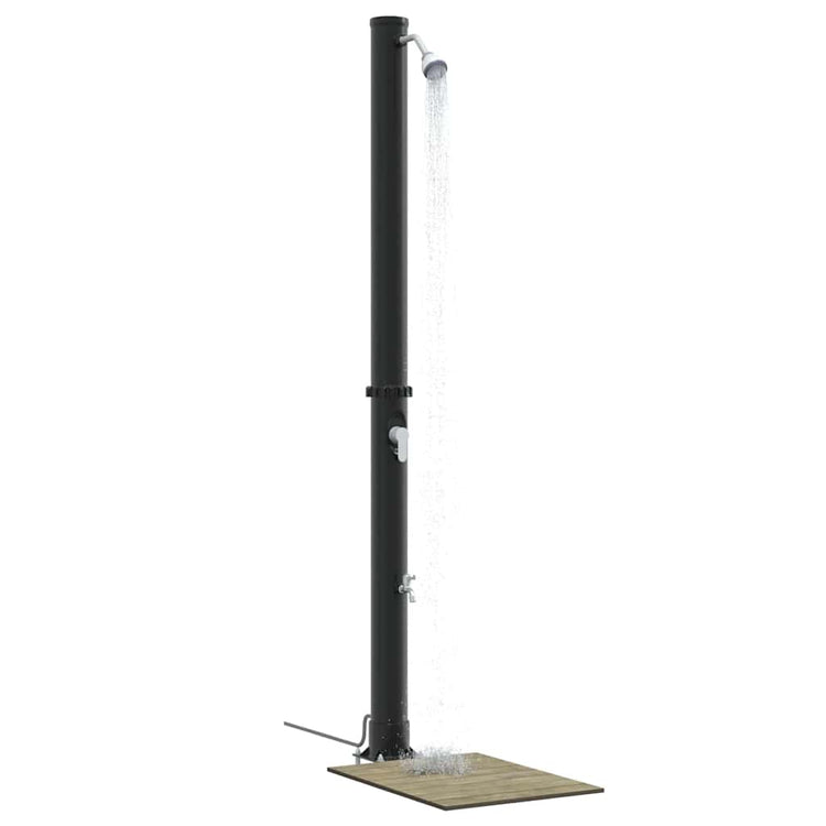 Vidaxl buitenzonne-douche 20 l pvc en aluminium zwart