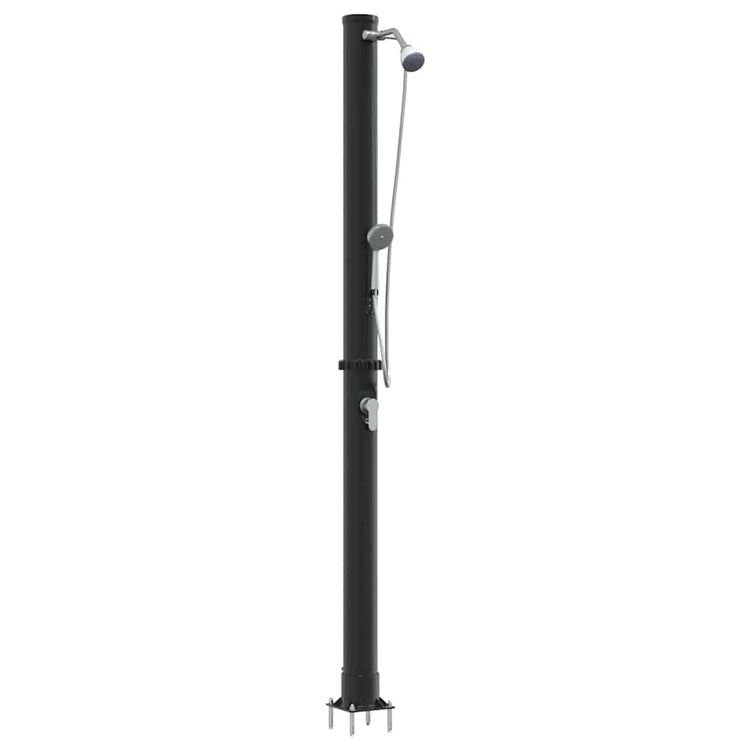 Vidaxl buitenzonne-douche 20 l pvc en aluminium zwart