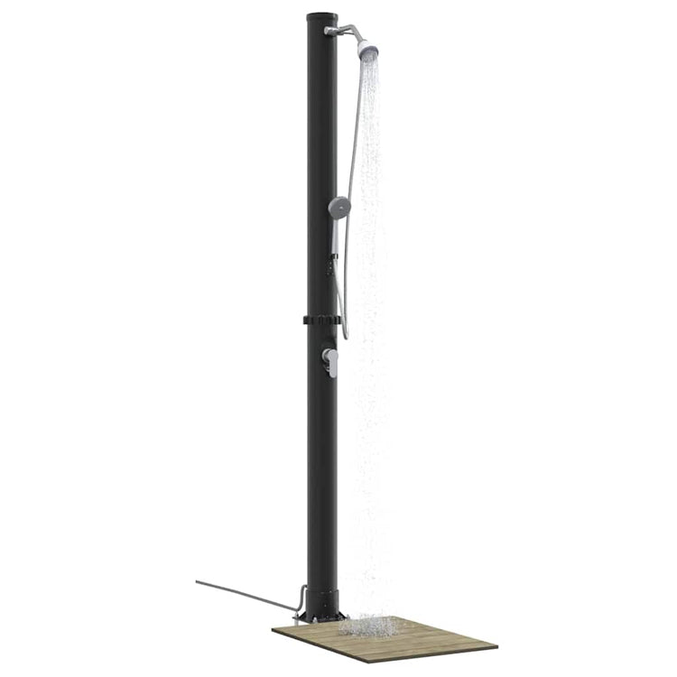 Vidaxl buitenzonne-douche 20 l pvc en aluminium zwart