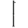 Vidaxl buitenzonne-douche zwart 217 cm pvc en aluminium